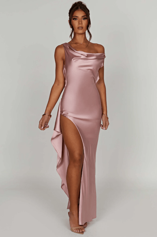 SERAPHINA | maxi-jurk van luxe satijn