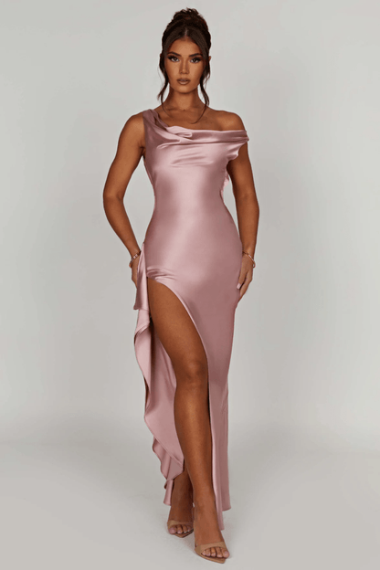 SERAPHINA | maxi-jurk van luxe satijn