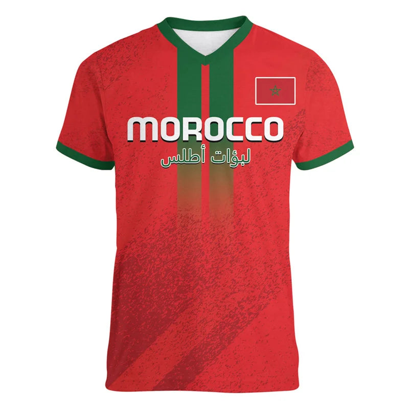 Maro Voetbal Shirt voor Mannen | 3D Gedrukt, Korte Mouwen, 100% Katoen 0