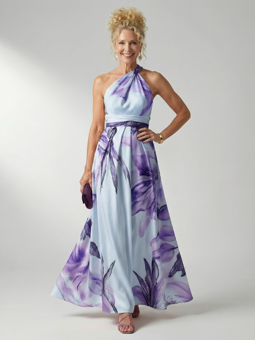 Mira Dames Maxi Jurk | Lichte Stof Met Bloemenprint, Mouwloos 4