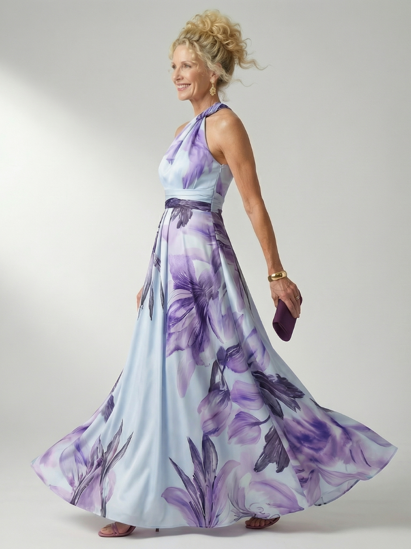 Mira Dames Maxi Jurk | Lichte Stof Met Bloemenprint, Mouwloos 5