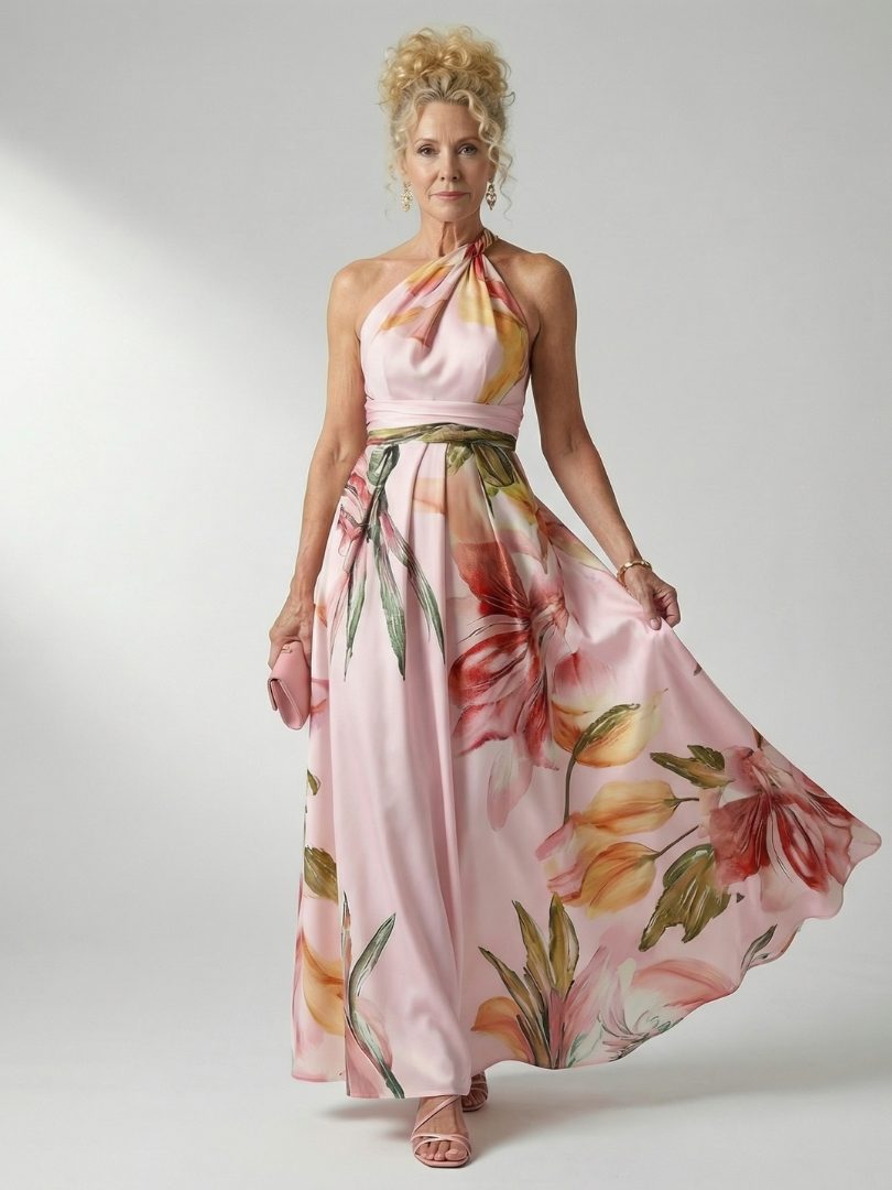 Mira Dames Maxi Jurk | Lichte Stof Met Bloemenprint, Mouwloos 7