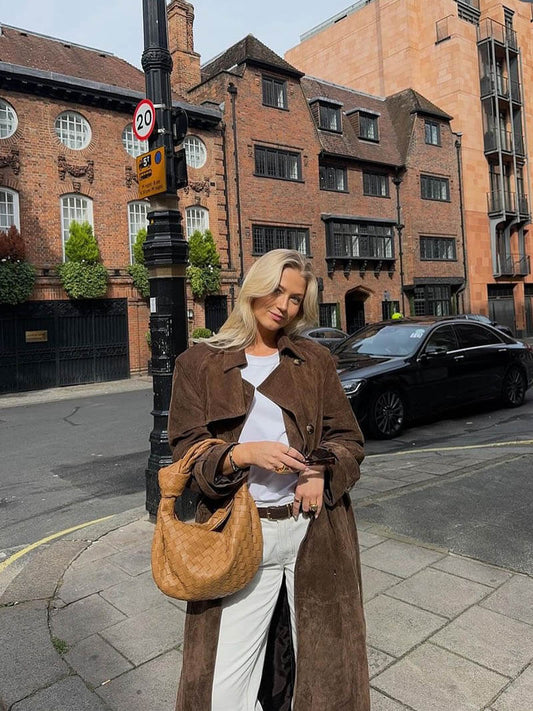 Pia Dames Trenchcoat | Imitatiesuède, Oversized Lange Trenchcoat Dames
