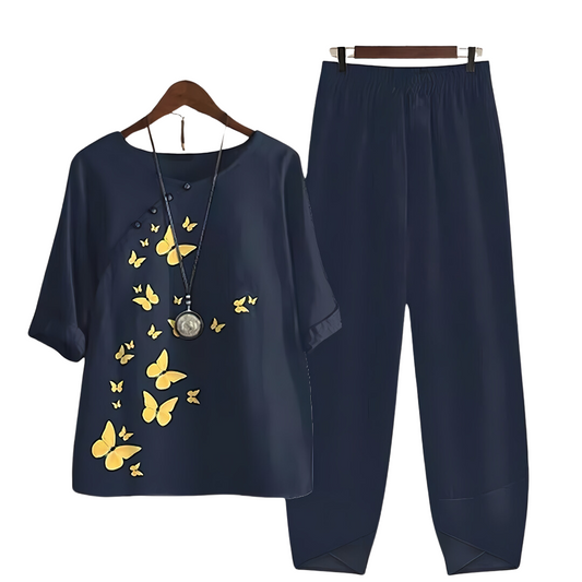 Rhea Dames Overhemd- en Broekpak | Hoogwaardige Stof, Tijdloze Elegantie 0