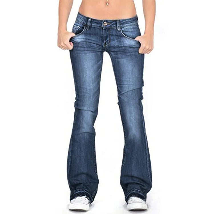 Rina Dames Flared Jeans | Hoogwaardig Denim, Lage Taille 7