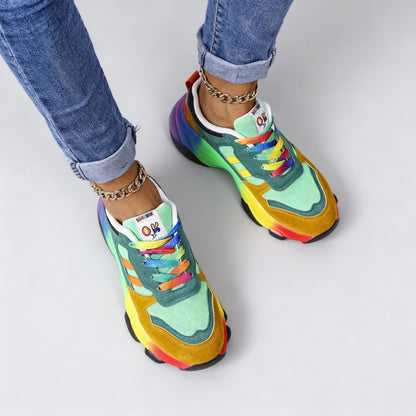 Rina Dames Sneakers | Ultralicht, Schokabsorberend, Veelkleurig Design 4