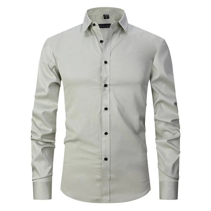 Sleek Heren Overhemd | Ademend Slim Fit, Kreukbestendig 10