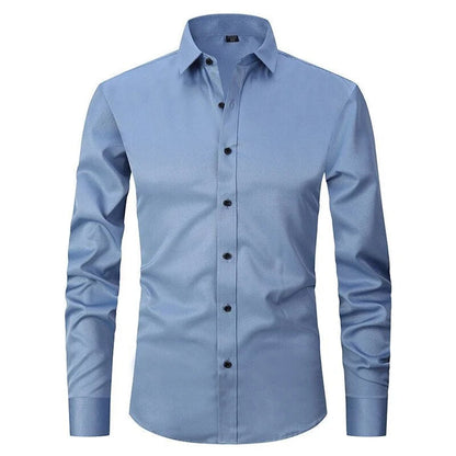 Sleek Heren Overhemd | Ademend Slim Fit, Kreukbestendig 4