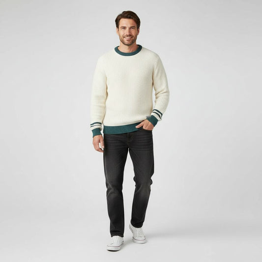 Sven Heren Trui | Zachte Gebreide Oversized Stof, Casual 0