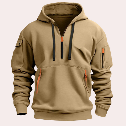 Willem Zwarte Heren Hoodie | Hoogwaardige Wolmix, Casual Winterstijl 0