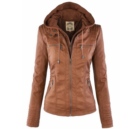 Wolff Dames Leren Jack | PU-Leren, Thermische Voering, Elegant 0