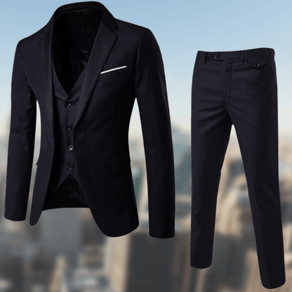 Wolff Zwart Heren Pak | Comfortabele Wolmix, Tijdloos Elegant 0