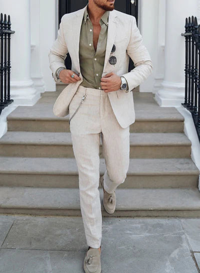 Zomer Heren Pak | Lichtgewicht Blazer en Broek voor Trouwen