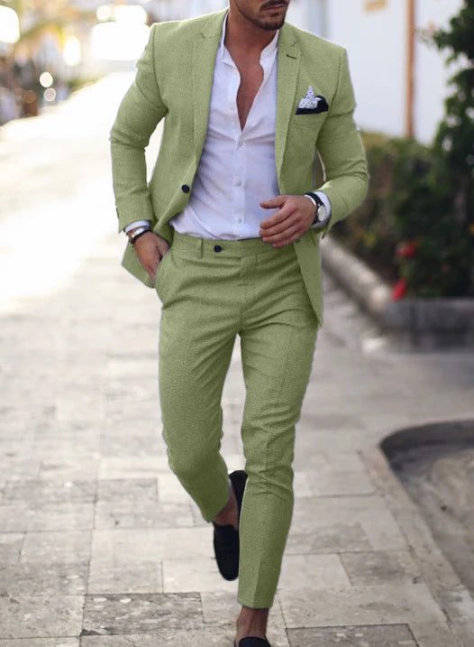 Zomer Heren Pak | Lichtgewicht Blazer en Broek voor Trouwen