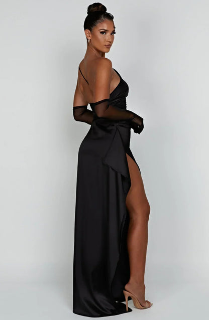 Luxe One-Shoulder Splitjurk