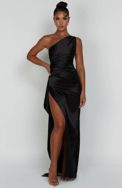 Luxe One-Shoulder Splitjurk
