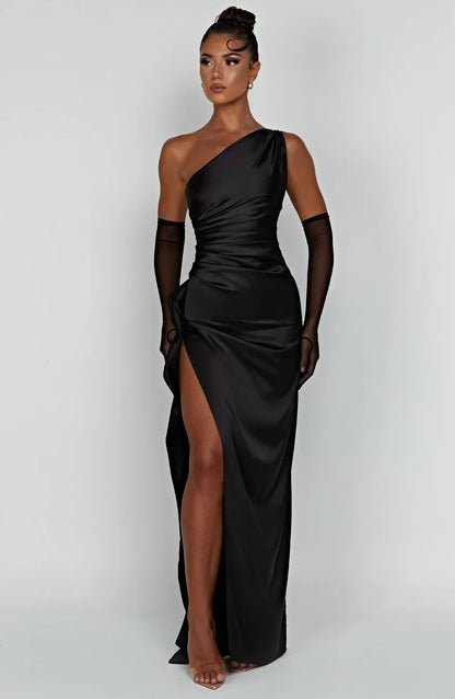 Luxe One-Shoulder Splitjurk