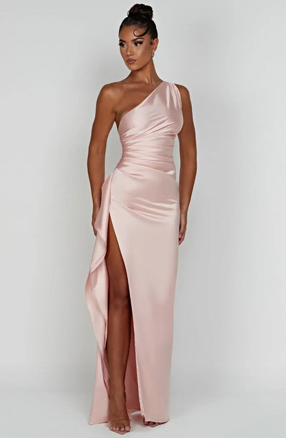 Luxe One-Shoulder Splitjurk