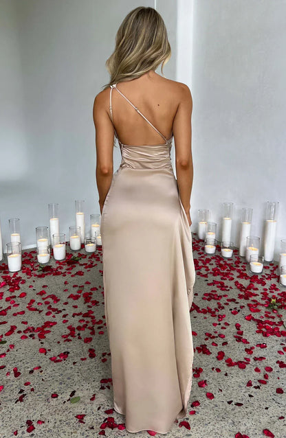 Luxe One-Shoulder Splitjurk
