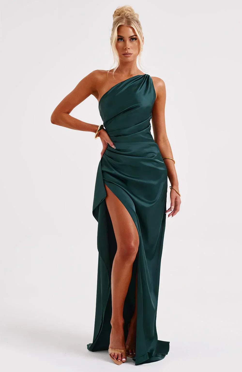 Luxe One-Shoulder Splitjurk