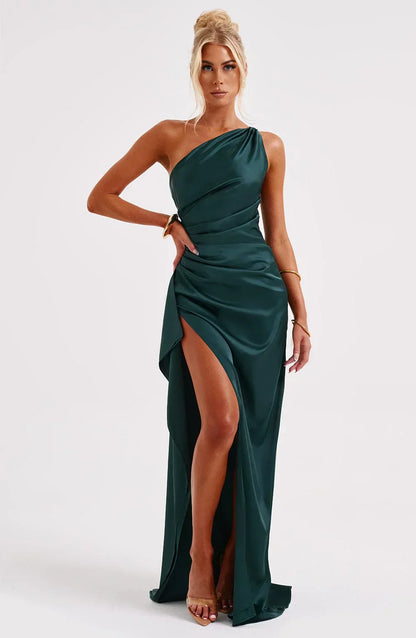 Luxe One-Shoulder Splitjurk