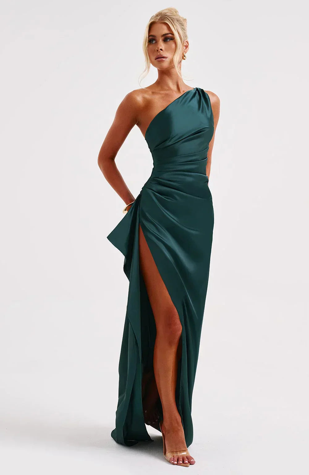 Luxe One-Shoulder Splitjurk