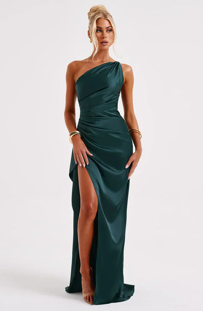 Luxe One-Shoulder Splitjurk