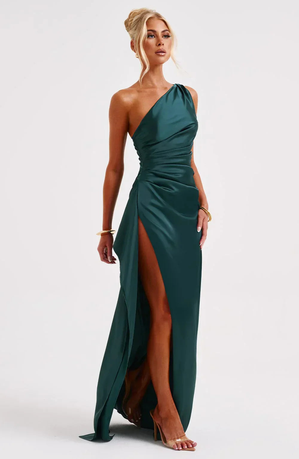 Luxe One-Shoulder Splitjurk