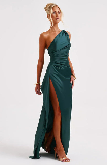 Luxe One-Shoulder Splitjurk