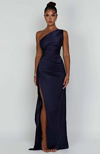 Luxe One-Shoulder Splitjurk