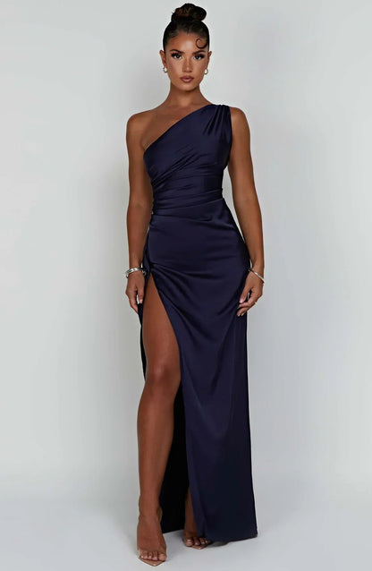 Luxe One-Shoulder Splitjurk