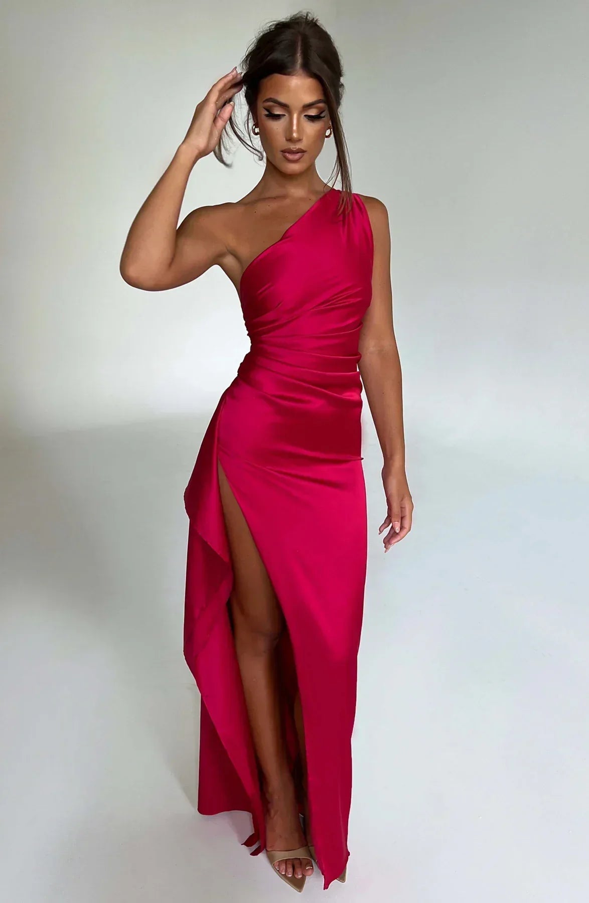 Luxe One-Shoulder Splitjurk
