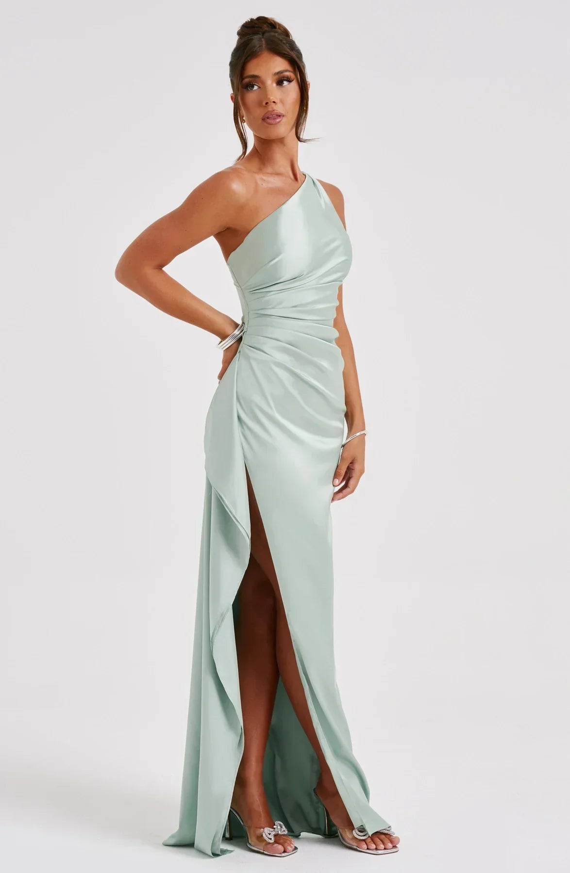 Luxe One-Shoulder Splitjurk