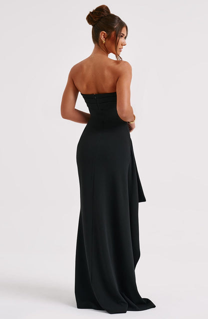 MIREYA | Off-Shoulder Maxi Jurk met Hoge Split