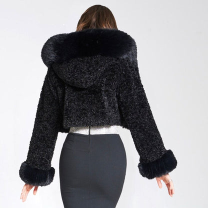 Cropped jas voor een glamoureuze winterlook