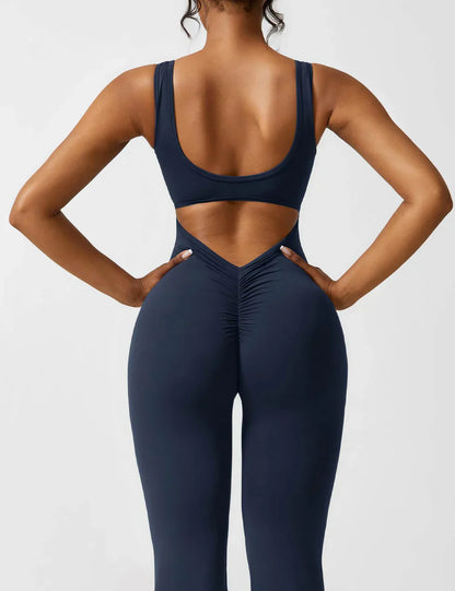 Elena Jumpsuit | Flared Fit | V-Back Design | Shaping & Comfort | Trendy Must-Have