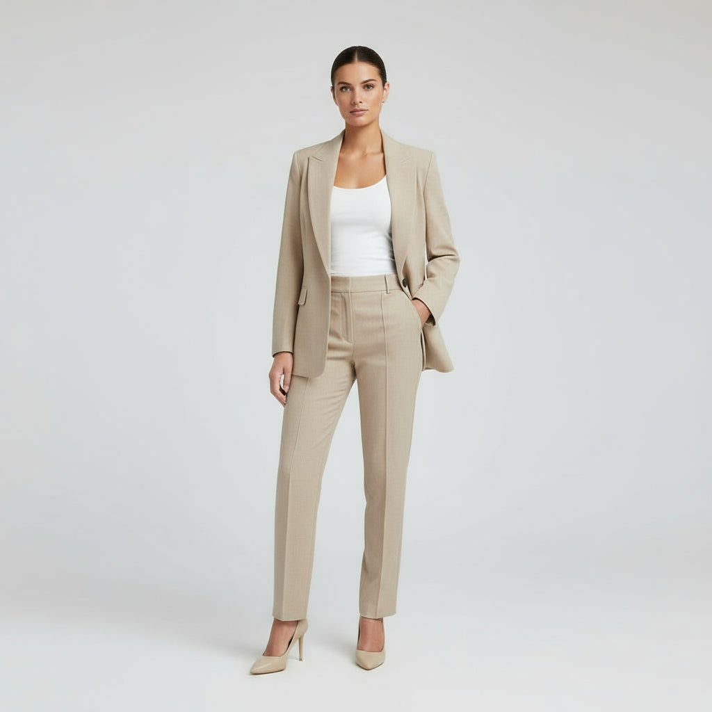 AMALIE | Effen Blazer & Pantalon Set voor Dames