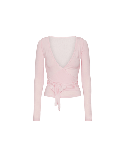 LIVARA | Elegante Wikkelblouse met Verstelbare Linten