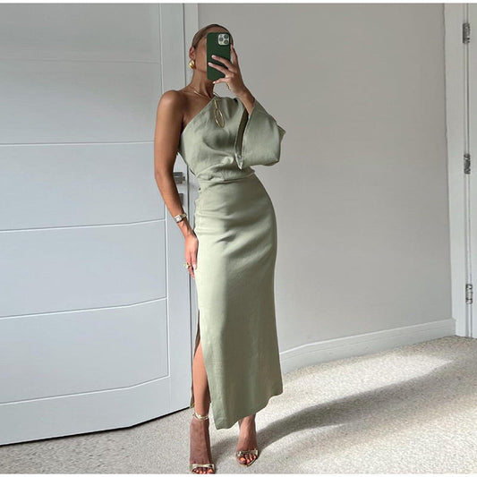 Liora | One-Shoulder Maxi Jurk